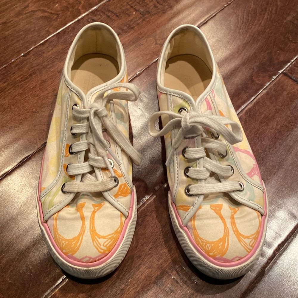 Coach sz 7 canvas sneakers. Super cute!!!